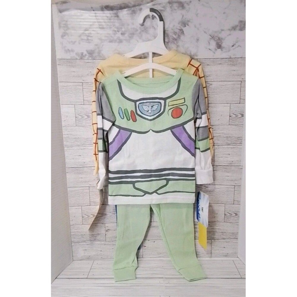 Disney Pixar Toy Story 2 Pairs Woody and Buzz Uniform Pajama Set for Boys 18M
